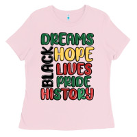 Bubblegum Pink dreams hope lives pride Ladies Tee - MaliasSmallBusiness