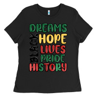 Black dreams hope lives pride Ladies Tee - MaliasSmallBusiness