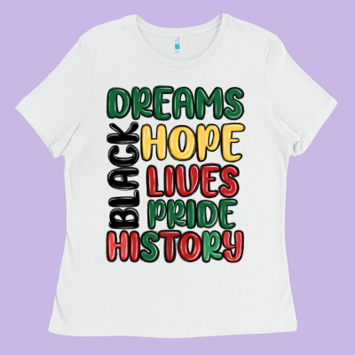 Dreams Hope Lives Pride Ladies Tee Designed By Maliassmallbusiness