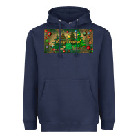 Navy merry christmas license plate Heavyweight Hoodie - BundleAndBundleShop