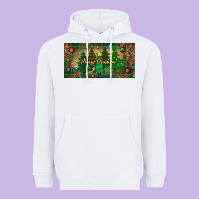 Merry Christmas License Plate Heavyweight Hoodie Designed By Bundleandbundleshop