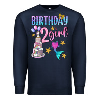 Navy birthday girl 2 Premium Sweatshirt - BundleAndBundleShop