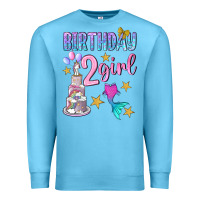 Ocean Blue birthday girl 2 Premium Sweatshirt - BundleAndBundleShop