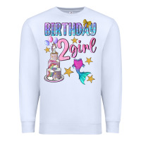 White birthday girl 2 Premium Sweatshirt - BundleAndBundleShop