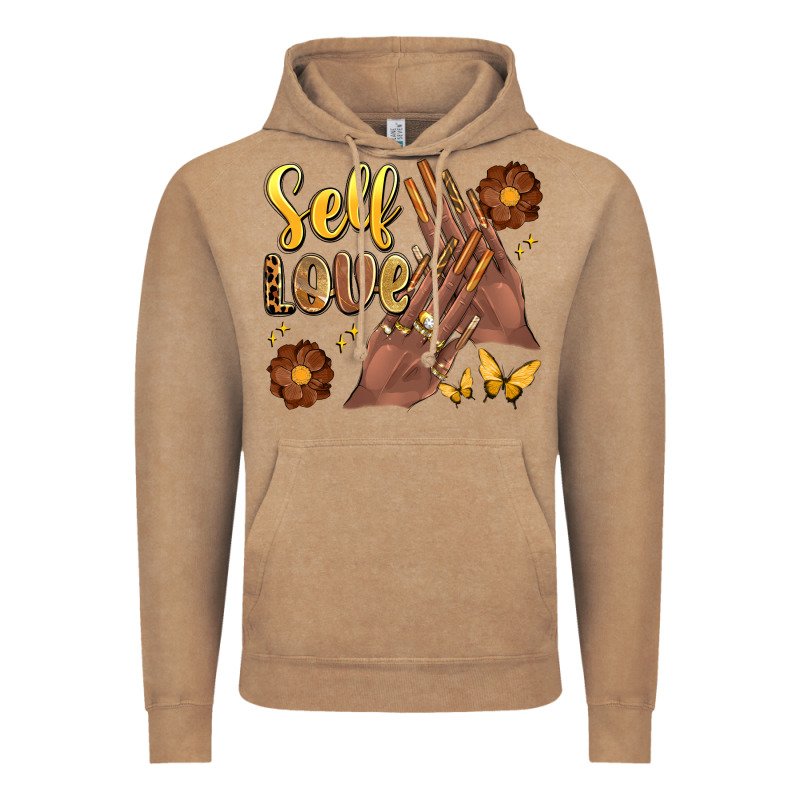 Black Woman Self Love Nails Vintage Hoodie by Artiststas | Teevron