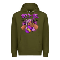 Army Green Boo-jee Halloween afro sneakers Premium Hoodie - RanaPortraitStore