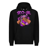 Black Boo-jee Halloween afro sneakers Premium Hoodie - RanaPortraitStore