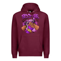 Burgundy Boo-jee Halloween afro sneakers Premium Hoodie - RanaPortraitStore