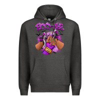 Charcoal Heather Boo-jee Halloween afro sneakers Premium Hoodie - RanaPortraitStore