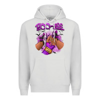 Dove Grey Boo-jee Halloween afro sneakers Premium Hoodie - RanaPortraitStore