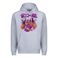 Heather Grey Boo-jee Halloween afro sneakers Premium Hoodie - RanaPortraitStore
