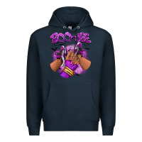 Navy Boo-jee Halloween afro sneakers Premium Hoodie - RanaPortraitStore