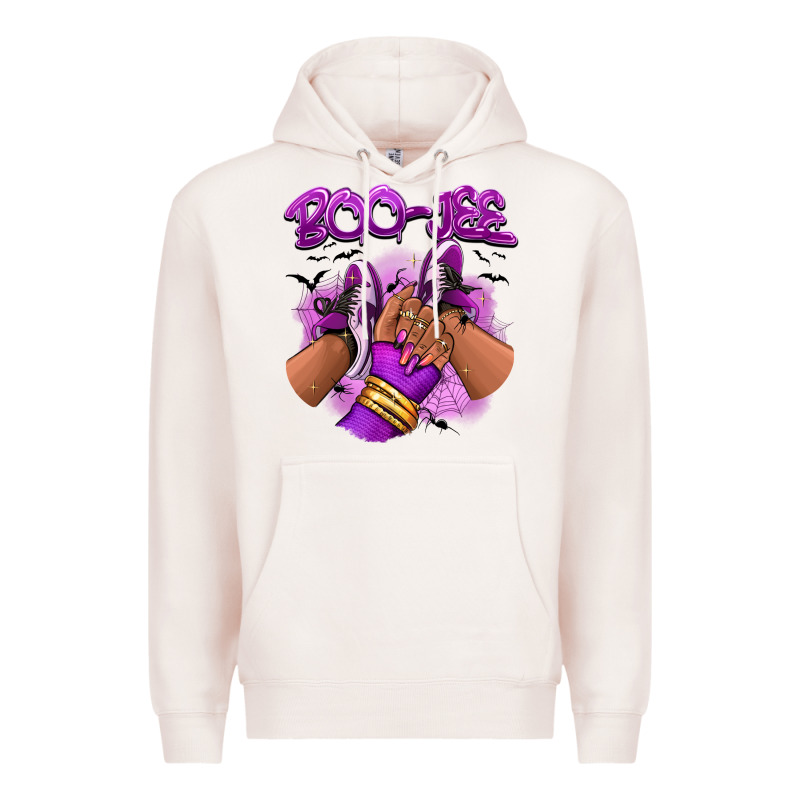 Boo-jee Halloween Afro Sneakers Premium Hoodie by RanaPortraitStore | Teevron