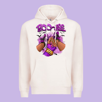Boo-jee Halloween Afro Sneakers Premium Hoodie Designed By Ranaportraitstore