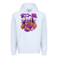 White Boo-jee Halloween afro sneakers Premium Hoodie - RanaPortraitStore