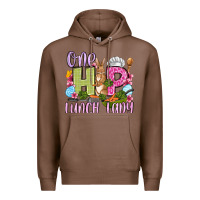 Chestnut Easter Day One hip Lunch Lady Premium Hoodie - OliviaCreatesArt