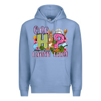 Colony Blue Easter Day One hip Lunch Lady Premium Hoodie - OliviaCreatesArt
