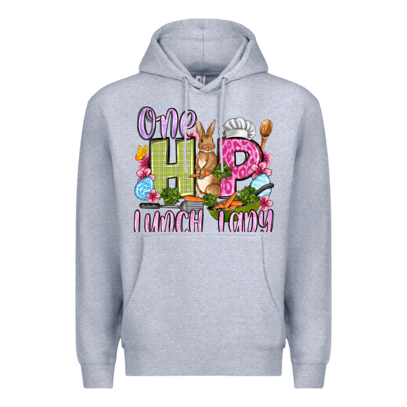 Easter Day One Hip Lunch Lady Premium Hoodie by OliviaCreatesArt | Teevron