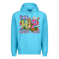 Ocean Blue Easter Day One hip Lunch Lady Premium Hoodie - OliviaCreatesArt
