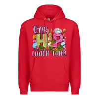 Red Easter Day One hip Lunch Lady Premium Hoodie - OliviaCreatesArt