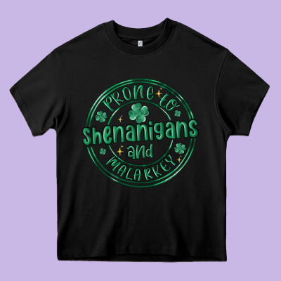 Prone To Shenanigans And Malarkey Heavy Core Tee Designed By Maliassmallbusiness