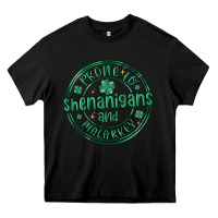 Black prone to shenanigans and malarkey Heavy Core Tee - MaliasSmallBusiness