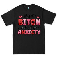 Black bad bitch with bad anxiety Premium Tee - MaliasSmallBusiness