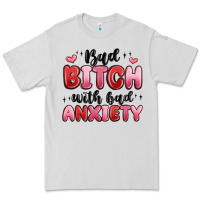 Dove Grey bad bitch with bad anxiety Premium Tee - MaliasSmallBusiness