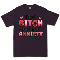 Plum bad bitch with bad anxiety Premium Tee - MaliasSmallBusiness