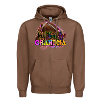 Chestnut football grandma Zipper Hoodie - OliviaCreatesArt
