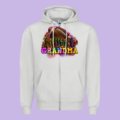Football Grandma Zipper Hoodie Designed By Oliviacreatesart