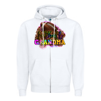 White football grandma Zipper Hoodie - OliviaCreatesArt