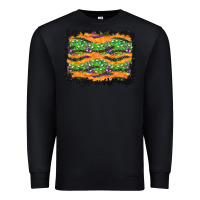 Black Halloween Skull Background Premium Sweatshirt - BundleAndBundleShop