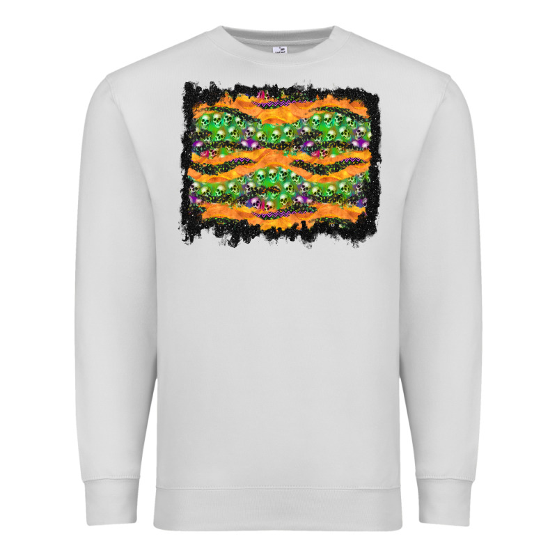 Halloween Skull Background Premium Sweatshirt by BundleAndBundleShop | Teevron