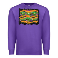 Purple Halloween Skull Background Premium Sweatshirt - BundleAndBundleShop