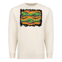 Sandshell Halloween Skull Background Premium Sweatshirt - BundleAndBundleShop