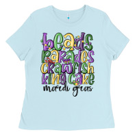 Beads Parades Crawfish King Cake Mardi Gras Ladies Tee | Teevron