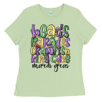 Matcha beads parades crawfish king cake mardi gras Ladies Tee - MaliasSmallBusiness