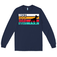 Navy Best Dog Dad Ever Long Sleeve Tee - Bettercallsaul