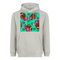 Moon Dust american football roses and hearts seamless pattern Heavyweight Hoodie - BundleAndBundleShop