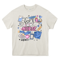 Cream can't talk right now doing nurse stuff Heavy Core Tee - MaliasSmallBusiness