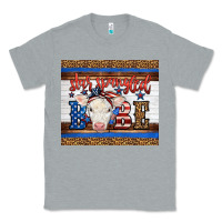 Heather Grey 4th of July Western Star Spangled Baby Cow Classic Tee - LillyAllenDesigns