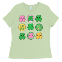 Matcha st.patrick's day clovers Ladies Tee - MaliasSmallBusiness