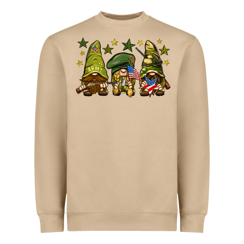 Army Gnomes 4th Of July Heavyweight Sweatshirt by HowdyJamesFarm | Teevron