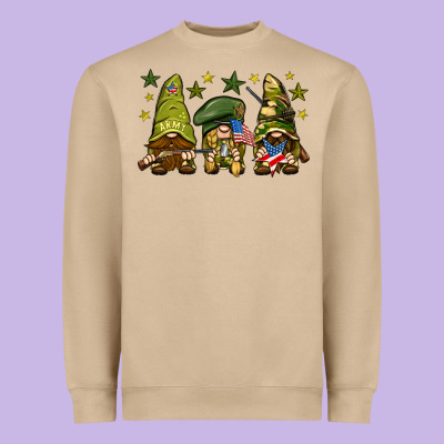 Army Gnomes 4th Of July Heavyweight Sweatshirt Designed By Howdyjamesfarm