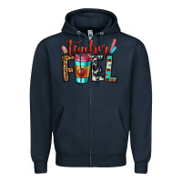 Navy teacher fuel Zipper Hoodie - OliviaCreatesArt