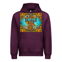 Mauve Wine Western Faith Cross Butterfly Urban Hoodie - LillyAllenDesigns