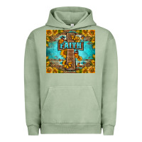 Pigment Oil Green Western Faith Cross Butterfly Urban Hoodie - LillyAllenDesigns