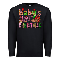 Black baby's first christmas Premium Sweatshirt - FaDigitalArtStudio