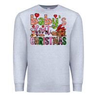 Heather Grey baby's first christmas Premium Sweatshirt - FaDigitalArtStudio